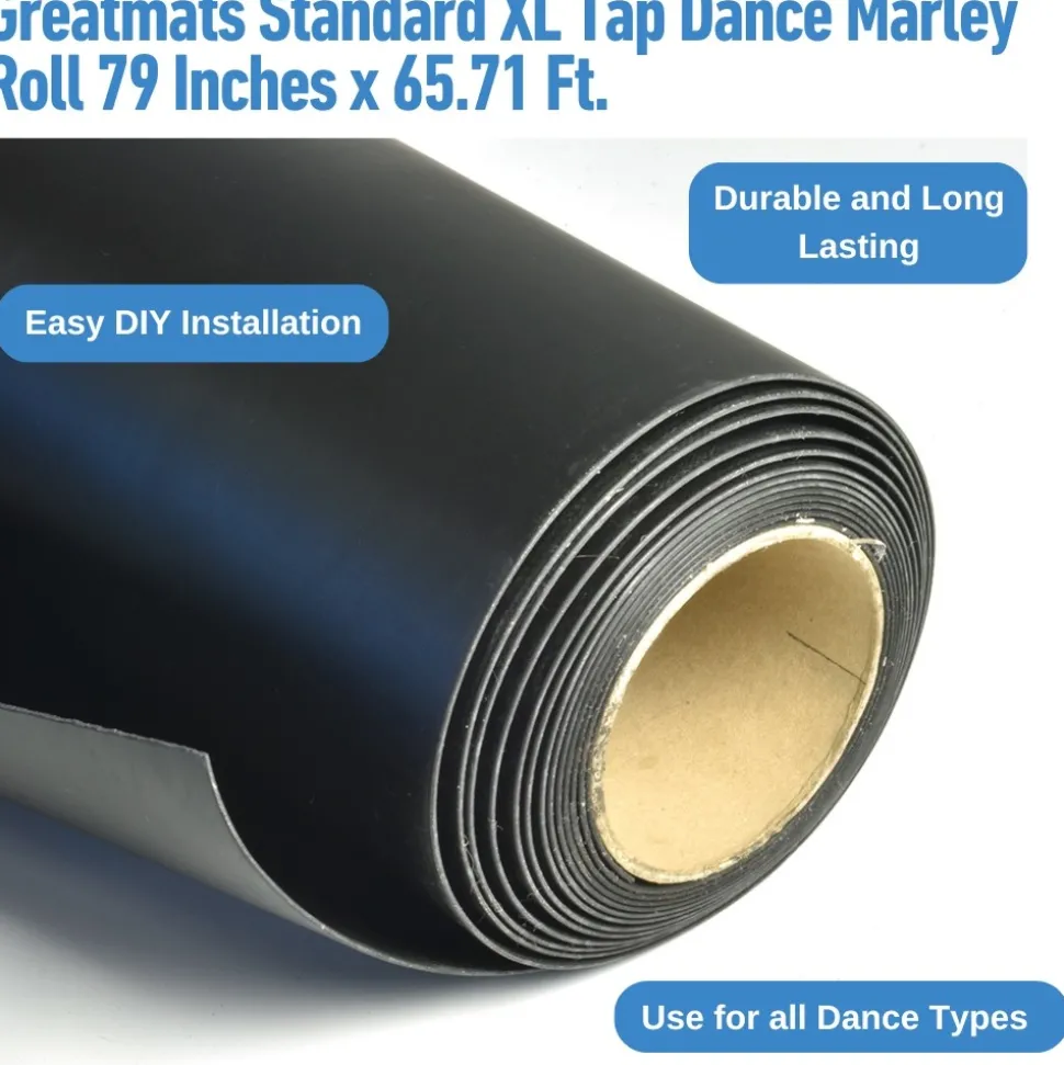 Greatmats Standard XL Tap Dance Marley Roll 79 Inches x 65.71 Ft.