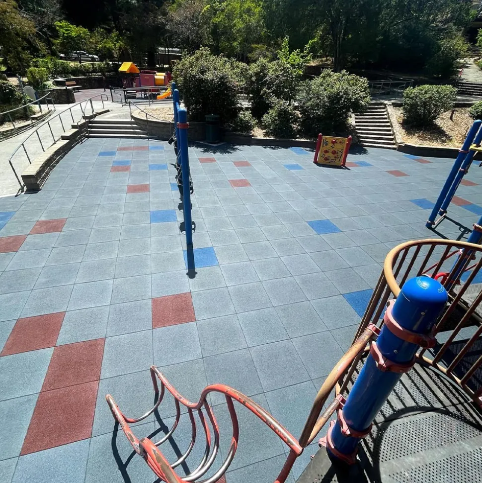 Greatmats Sterling Playground Tile Gray 2.25 Inch x 2x2 Ft.