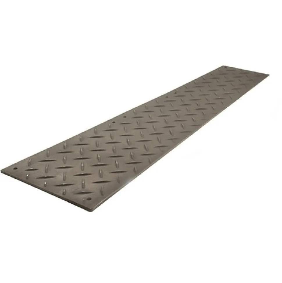 Ground Protection Mats Black 1/2 Inch x 2x8 Ft. Diamond/Diamond