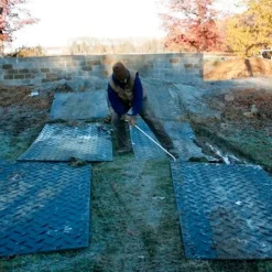 Ground Protection Mats Black 1/2 Inch x 3x8 Ft. Diamond/Smooth
