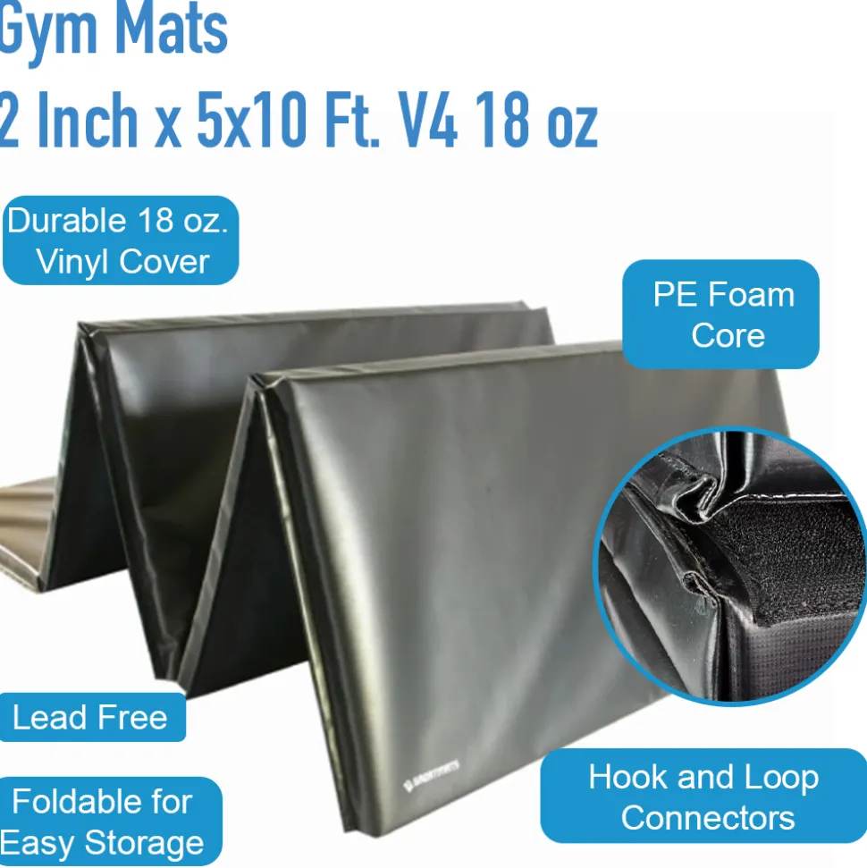 Gym Mats 2 Inch x 5x10 Ft. V4 18 oz