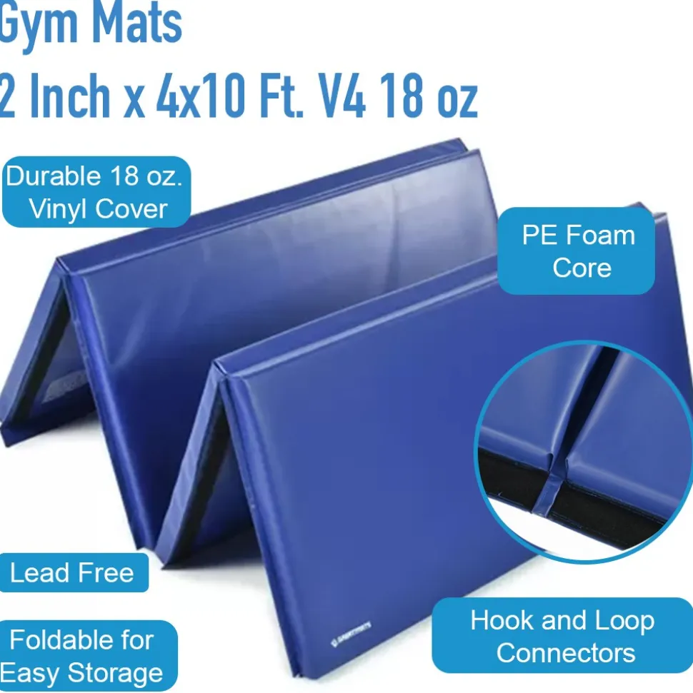 Gym Mats 2 Inch x 4x10 Ft. V4 18 oz