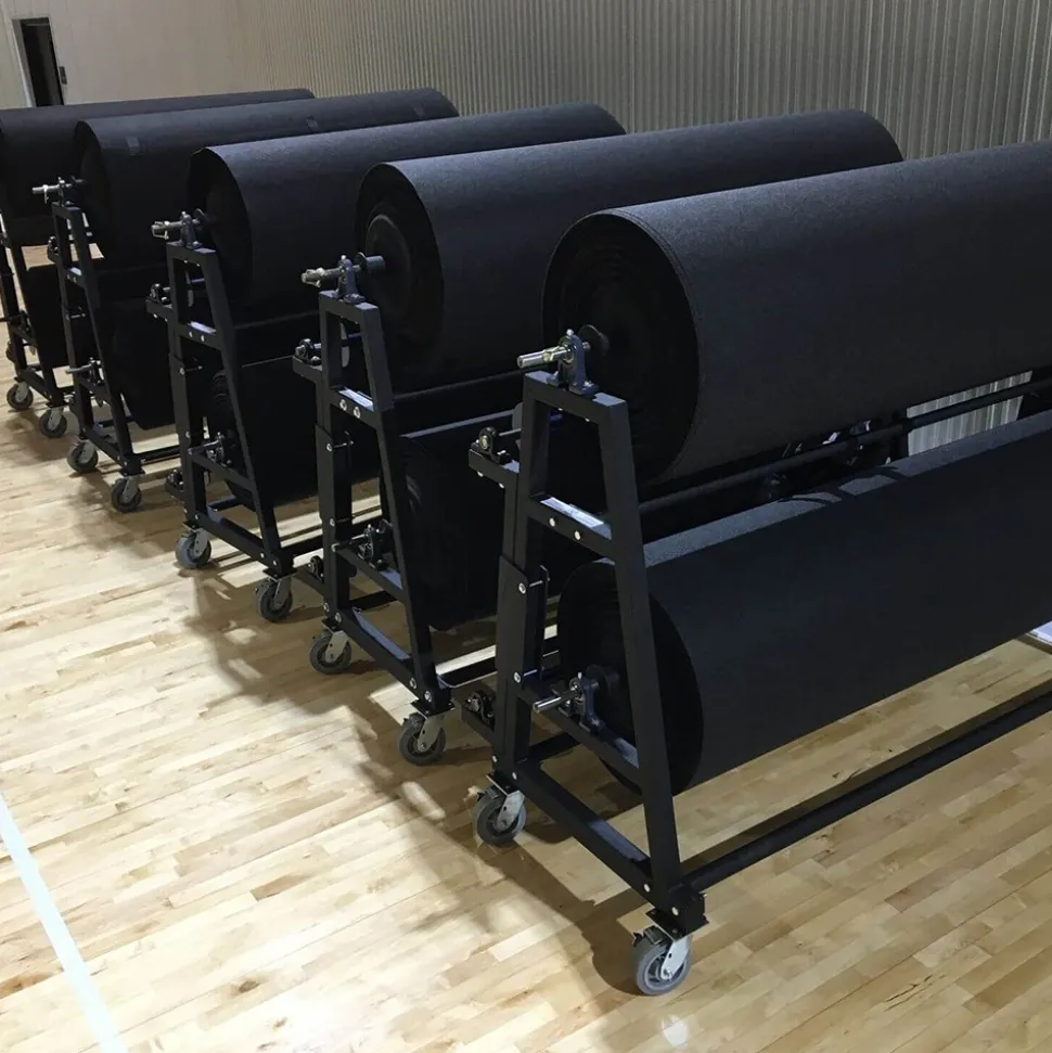 GymPro EcoRoll Carpet EZ-Roll Storage Rack 7,200 SF Capacity