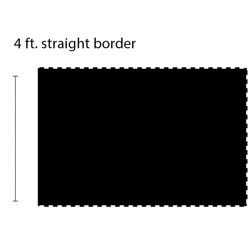 Horse Stall Interlocking 4 Ft. Border Mat Cobblestone 3/4 Inch x 4x6 Ft.