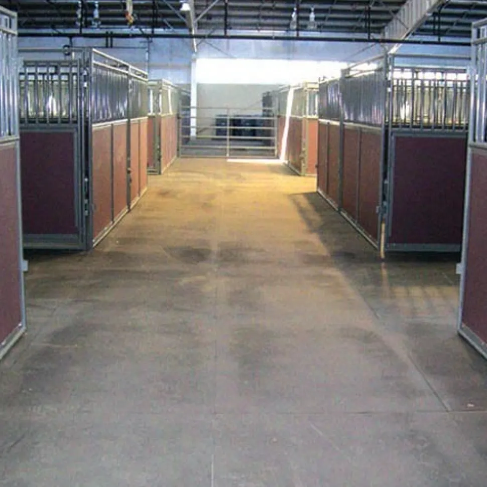 Horse Stall Interlocking 4 Ft. Border Mat Cobblestone 3/4 Inch x 4x6 Ft.