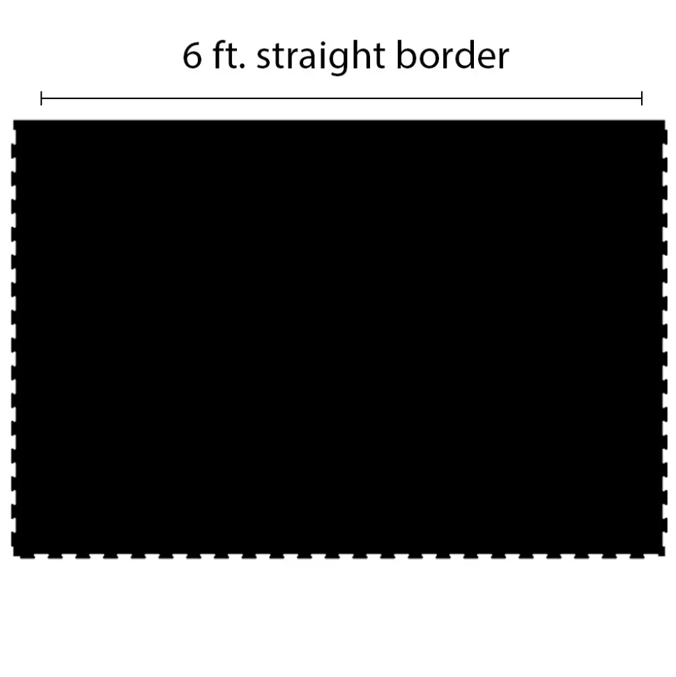 Horse Stall Interlocking 6 Ft. Border Mat Cobblestone 3/4 Inch x 4x6 Ft.