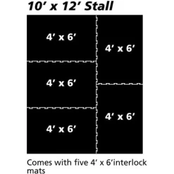 Horse Stall Mat Classic Interlocking 3/4 Inch x 10x12 Ft. Kit