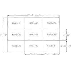 Horse Stall Mats Kit Cobblestone 3/4 Inch x 12x18 Ft.