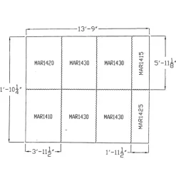 Horse Stall Mats Kit Cobblestone 3/4 Inch x 12x14 Ft.