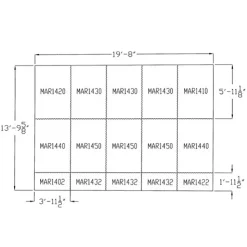 Horse Stall Mats Kit Cobblestone 3/4 Inch x 14x20 Ft.