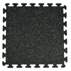Interlocking Rubber Floor Tiles Gmats Light Gray 3/8 Inch x 2x2 Ft.