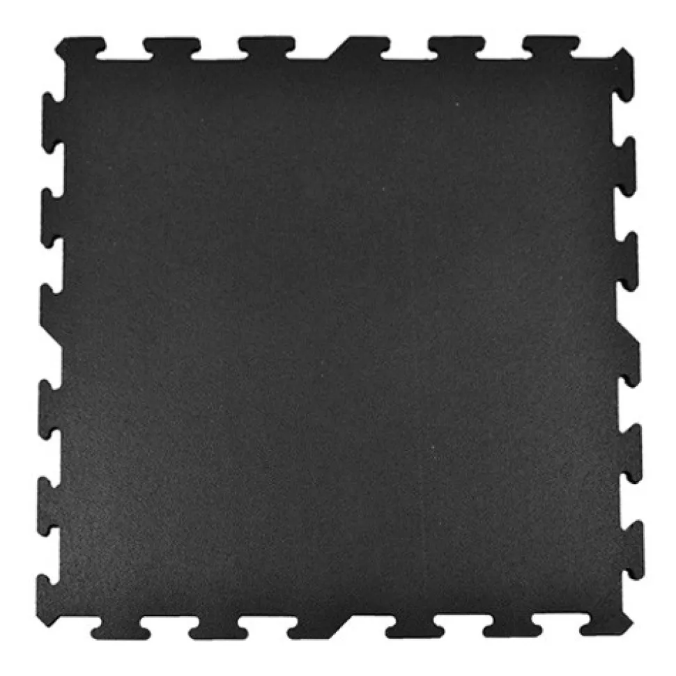 Interlocking Rubber Floor Tile Black 8 mm x 2x2 Ft.