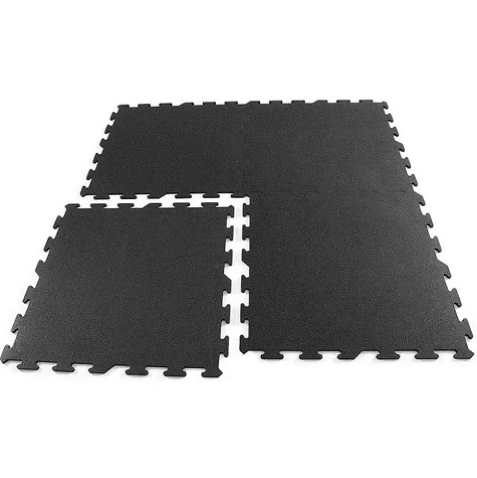 Interlocking Rubber Floor Tile Black 8 mm x 2x2 Ft.