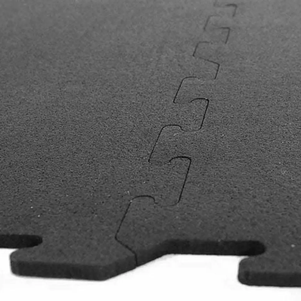 Interlocking Rubber Floor Tile Black 8 mm x 2x2 Ft.