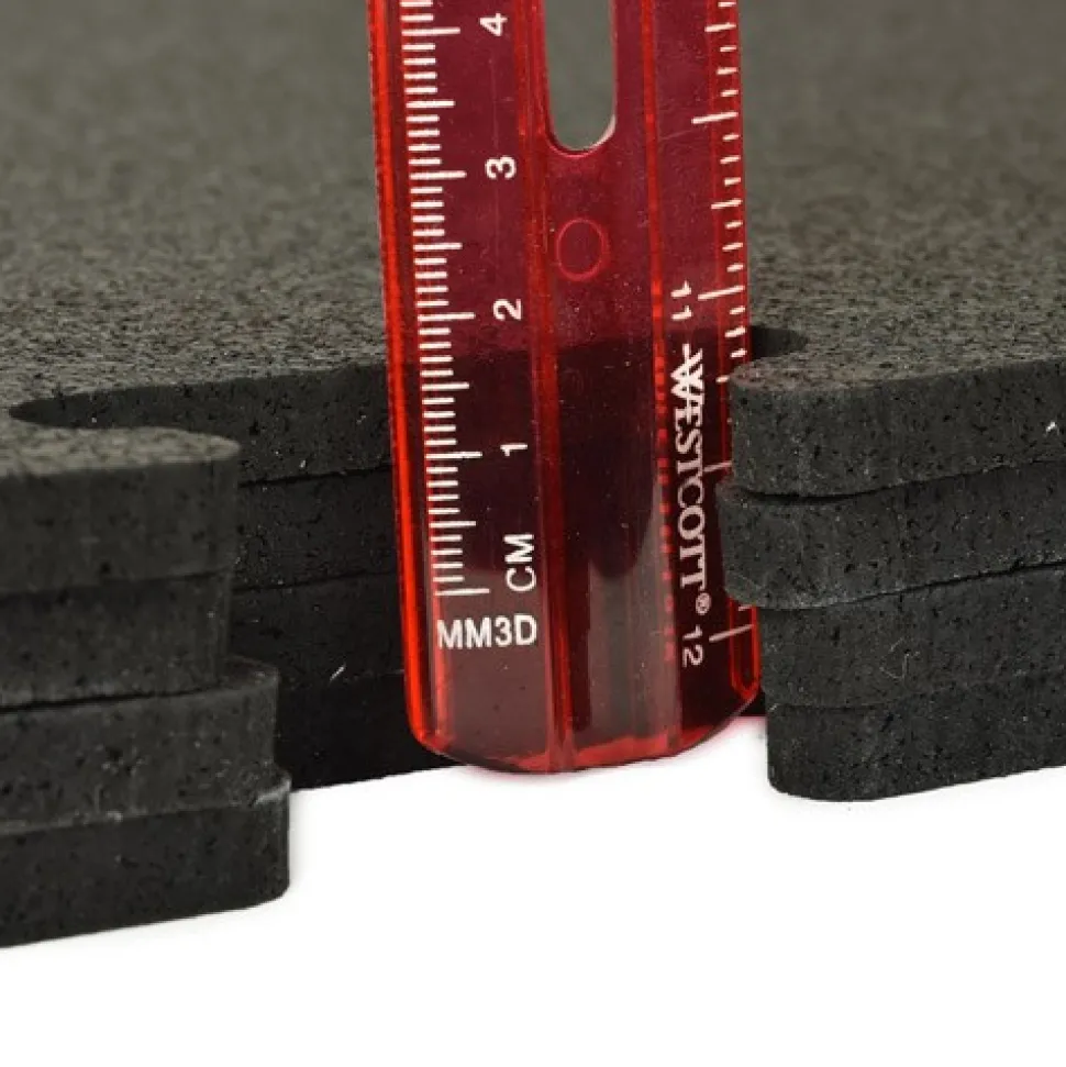 Interlocking Rubber Floor Tile Black 8 mm x 2x2 Ft.