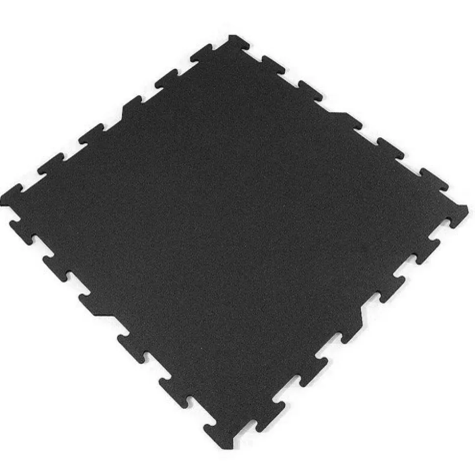 Interlocking Rubber Floor Tile Black 8 mm x 2x2 Ft.