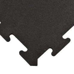 Interlocking Rubber Floor Tile Black 8 mm x 2x2 Ft.