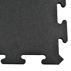 Interlocking Rubber Floor Tile Black 8 mm x 2x2 Ft.