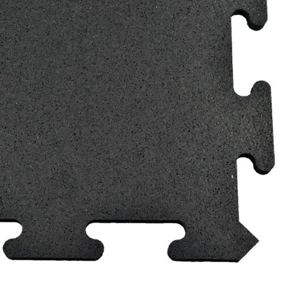 Interlocking Rubber Floor Tile Black 8 mm x 2x2 Ft.