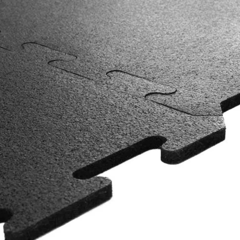 Interlocking Rubber Floor Tile Black 8 mm x 2x2 Ft.