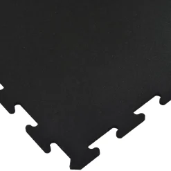 Interlocking Rubber Tile Black 8 mm x 23x23 Inch Eureka