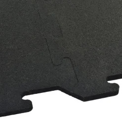 Interlocking Rubber Tile Black 8 mm x 23x23 Inch Eureka