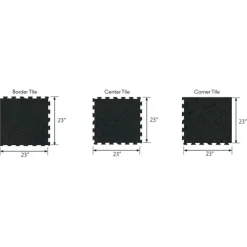 Interlocking Rubber Tile 10% Color 8mm x 23x23 Inch Eureka