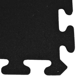 Interlocking Rubber Tile Gmats Black 3/8 Inch x 2x2 Ft.