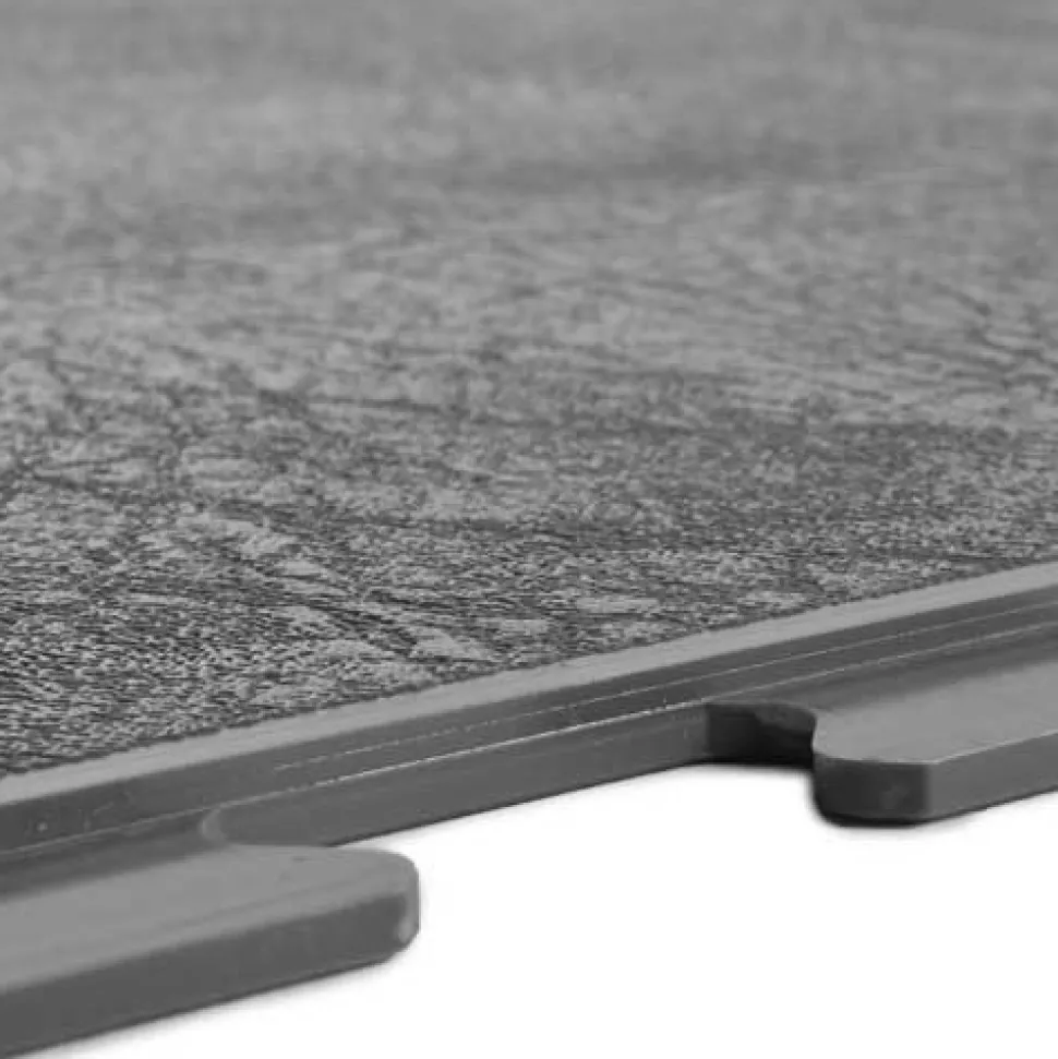 Leather PVC Floor Tile Black or Dark Gray 6 tiles 5 mm x 20x20 Inches