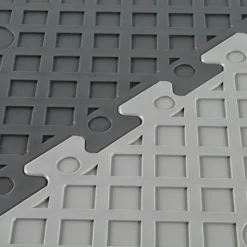 Leather PVC Floor Tile Black or Dark Gray 6 tiles 5 mm x 20x20 Inches