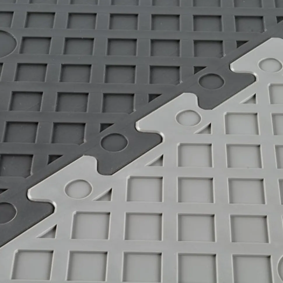 Leather PVC Floor Tile Black or Dark Gray 6 tiles 5 mm x 20x20 Inches