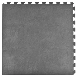 Leather PVC Floor Tile Black or Dark Gray 6 tiles 5 mm x 20x20 Inches