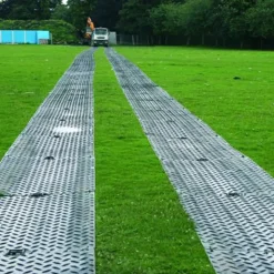 Mat-Pak Ground Protection Diamond Black - 12 Mats Kit 1/2 Inch x 3x8 Ft.