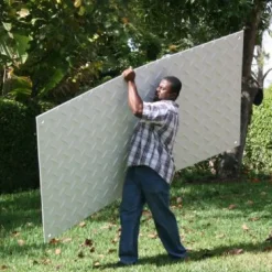 Mat-Pak Ground Protection Diamond Tread Clear 1/2 Inch x 3x8 Ft.
