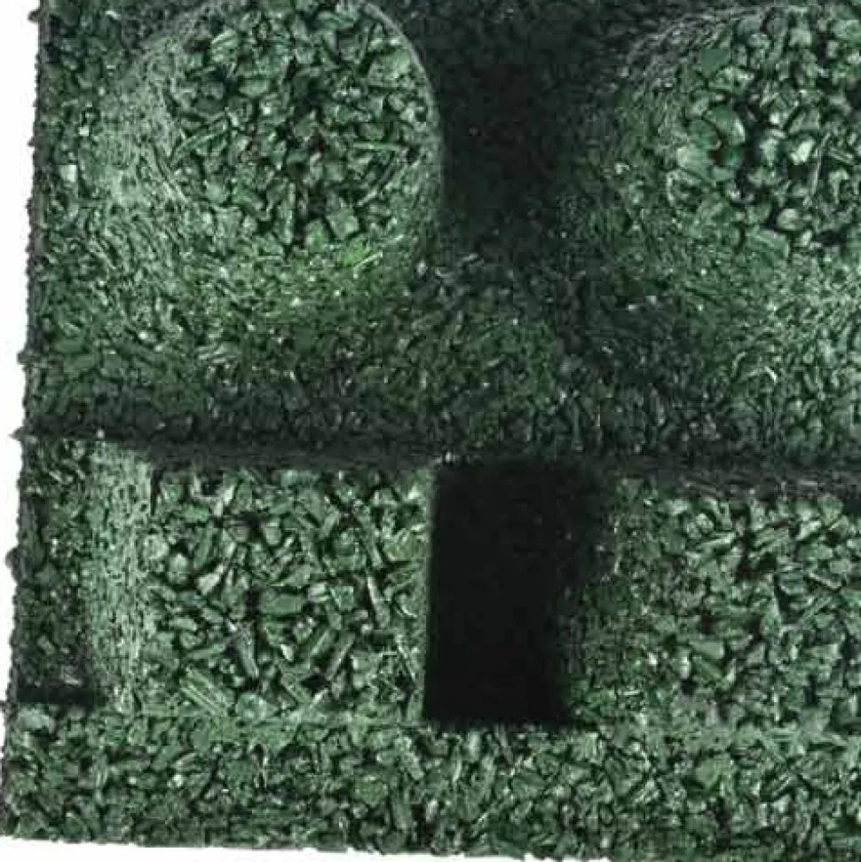 Max Playground Rubber Tile Green 2.5 inch x 2x2 Ft. with Quad Blok