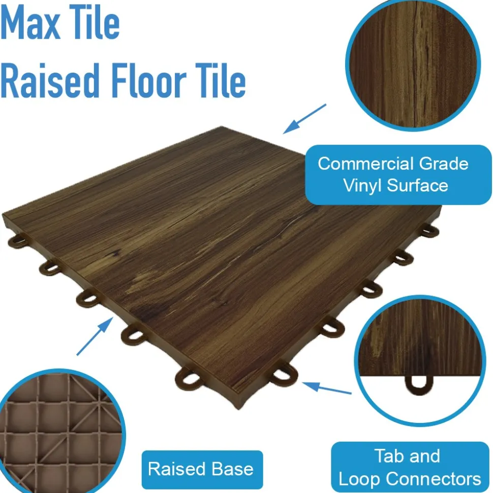 Max Tile Raised Floor Tile 5/8 Inch x 1x1 Ft.