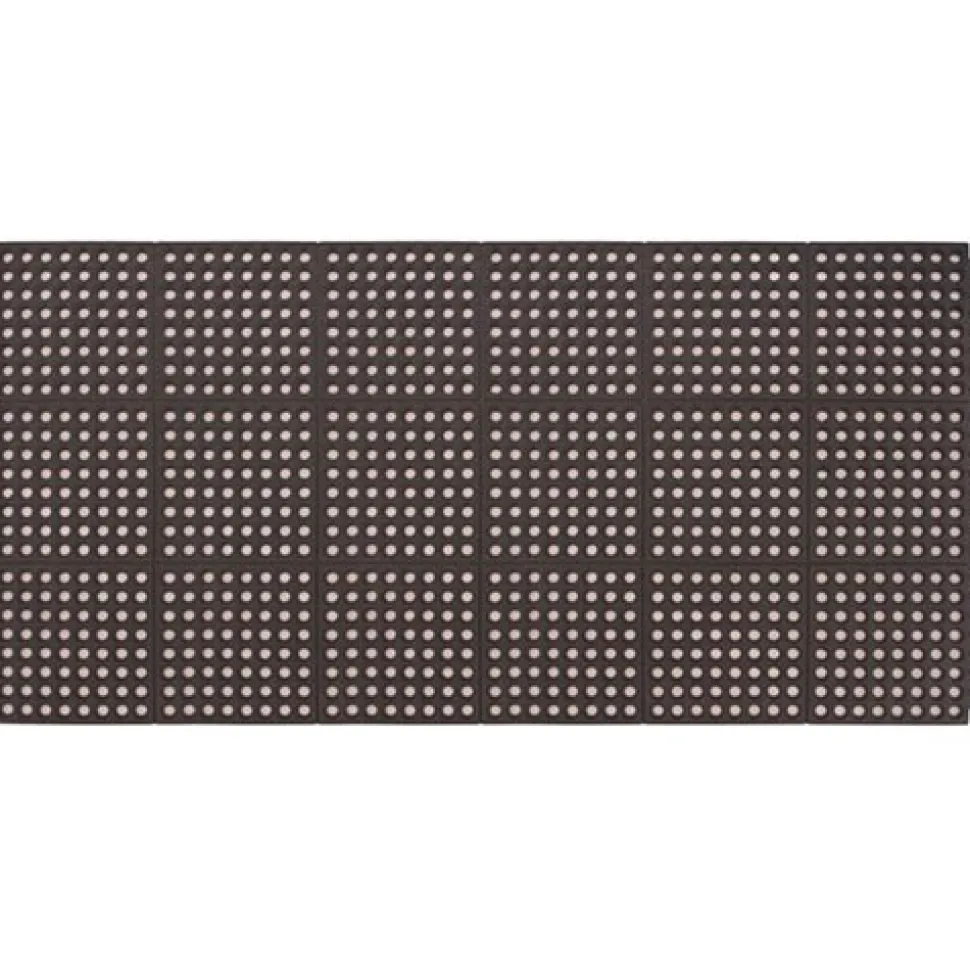 Performa Black Interlocking Fatigue Mat 3x3 Feet