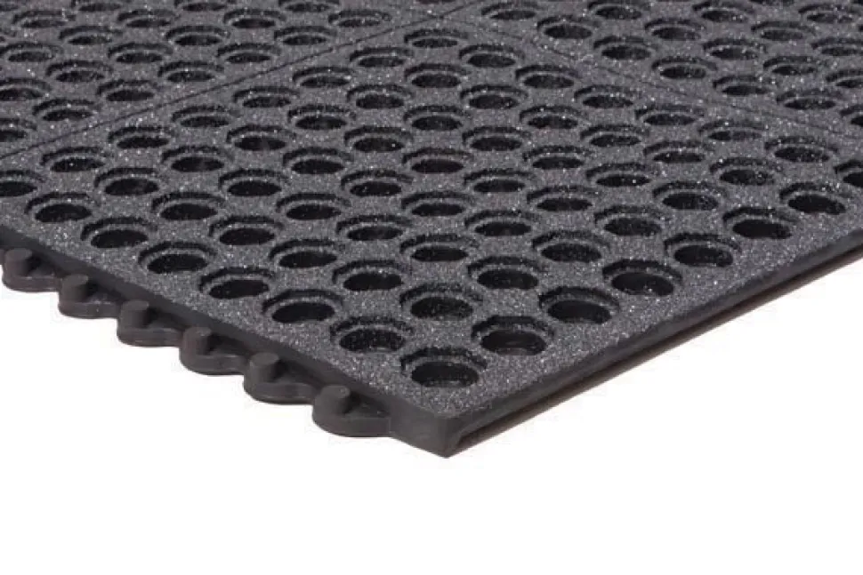 Performa GritTuff Black Interlocking Fatigue Mat 3x3 Feet
