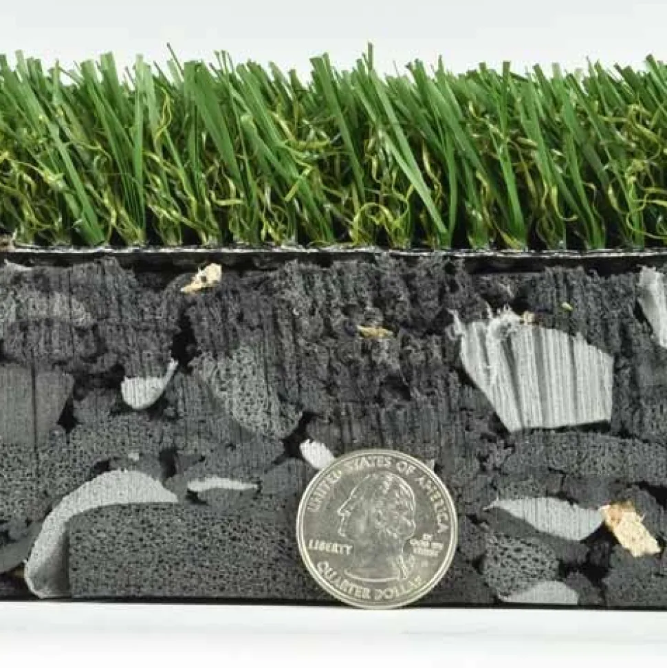 Play Time Playground Green 1-1/4 Inch Turf with 2.25 Inch Pad Per SF