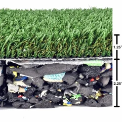 Play Time Playground Green 1-1/4 Inch Turf with 2.25 Inch Pad Per SF