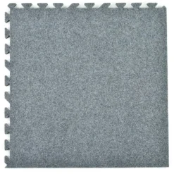 Plush Comfort Carpet Tile 5/8 Inch x 10x20 Ft. Kit Beveled Edges