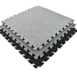 Plush Comfort Carpet Tile 5/8 Inch x 20x20 Ft. Kit Beveled Edges