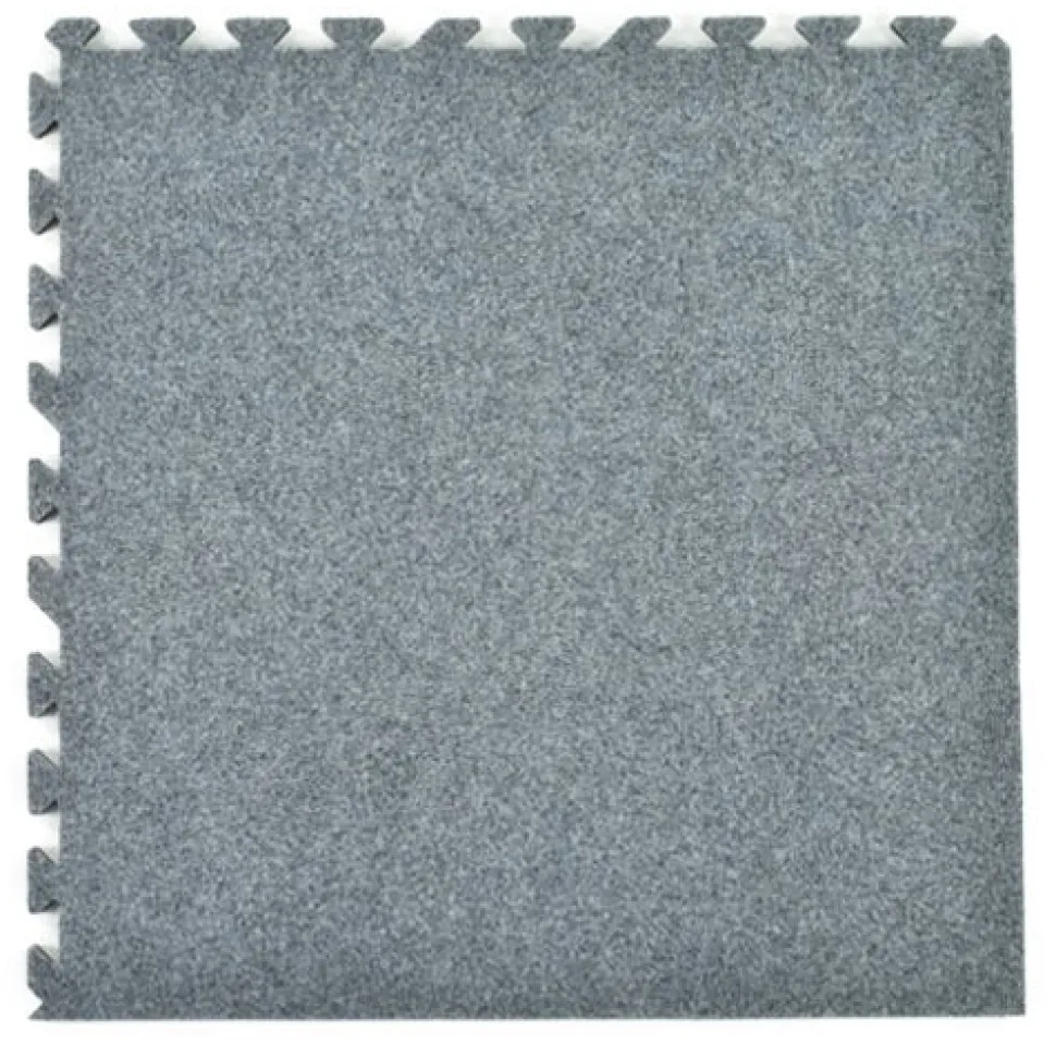 Plush Comfort Carpet Tile 5/8 Inch x 20x30 Ft. Kit Beveled Edges