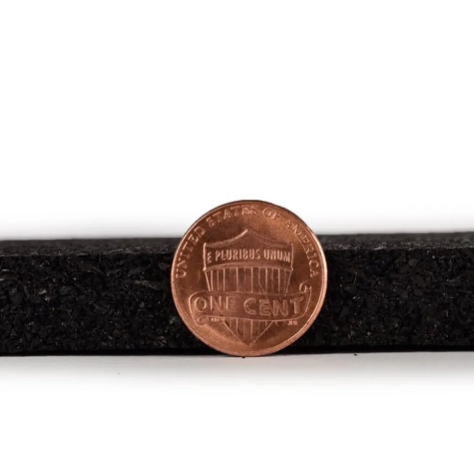 Plyometric Rubber Roll Geneva 1/2 Inch Black Per SF