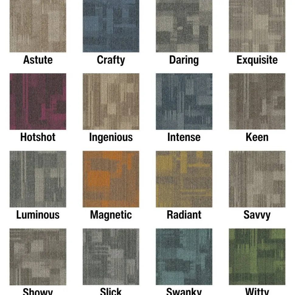 Point of View Commercial Carpet Plank .27 Inch x 18x36 Inches 10 per Carton