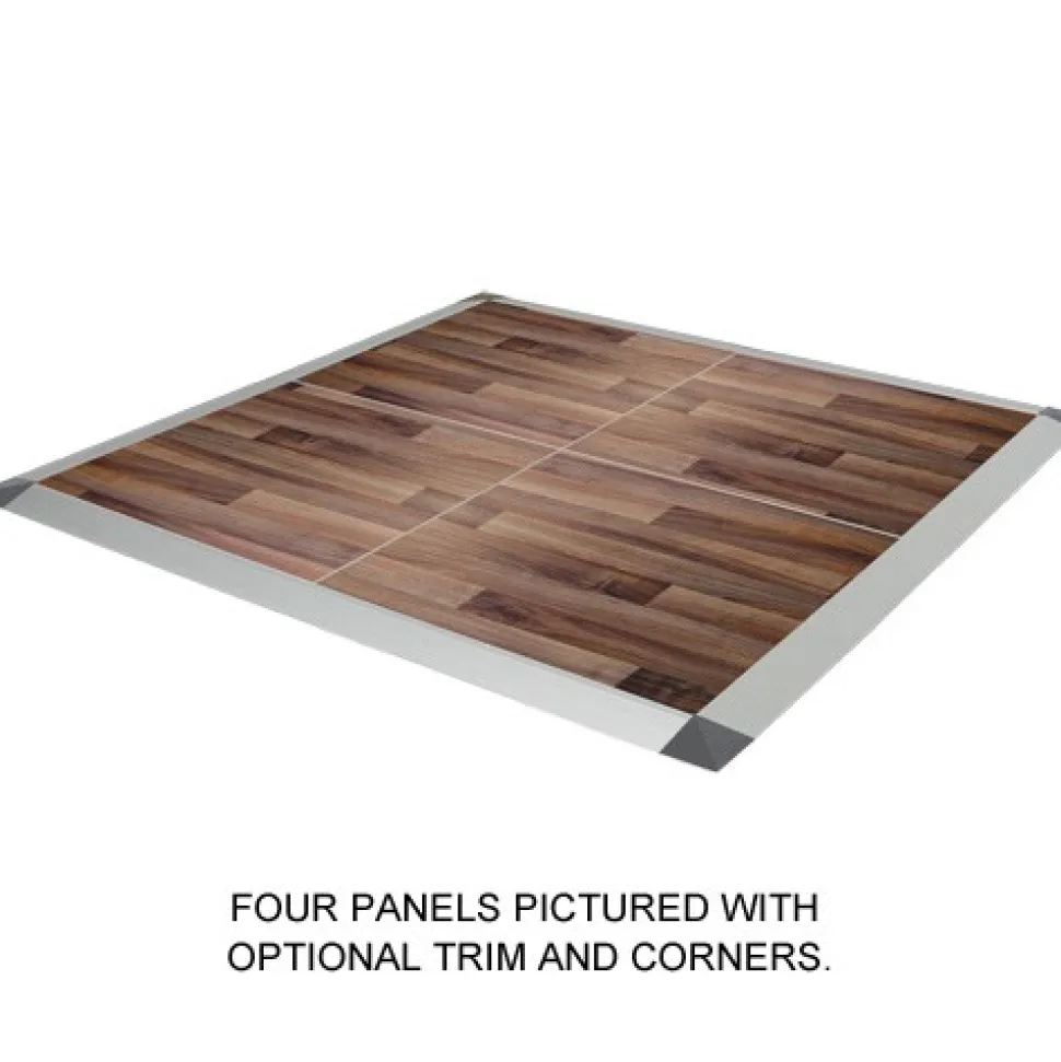 Portable Dance Floor Seamless Wood Grain Cam Lock 1/2 Inch x 3x4 Ft.