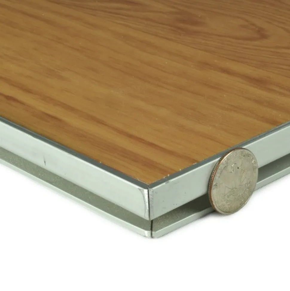 Portable Dance Floor Seamless Wood Grain Cam Lock 1/2 Inch x 3x4 Ft.