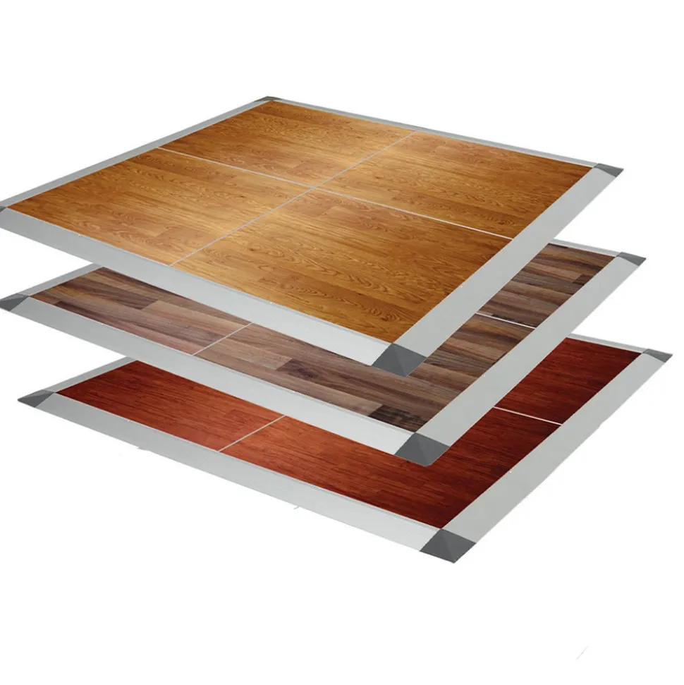 Portable Dance Floor Seamless Wood Grain Cam Lock 1/2 Inch x 3x4 Ft.