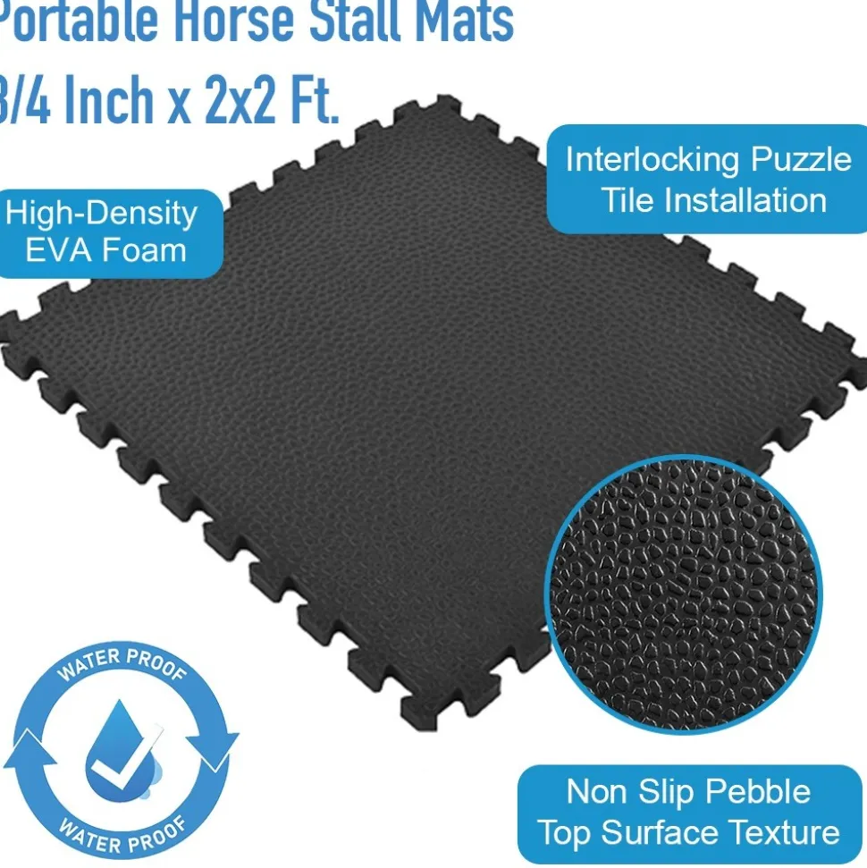 Portable Foam Horse Stall Mats 3/4 Inch x 2x2 Ft.