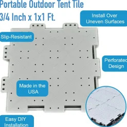 Portable Outdoor Tent Tile 3/4 Inch x 1x1 Ft.
